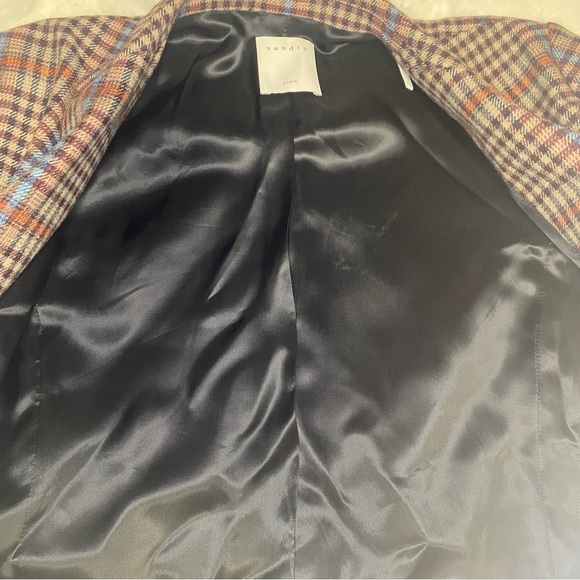 Like New Sandro Solution Plaid Wool-Blend Blazer - Size US 10 (40 FR) - Picture 9 of 10